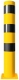 Stootpaal rond 152 x 1000 mm geel zwart voetplaat